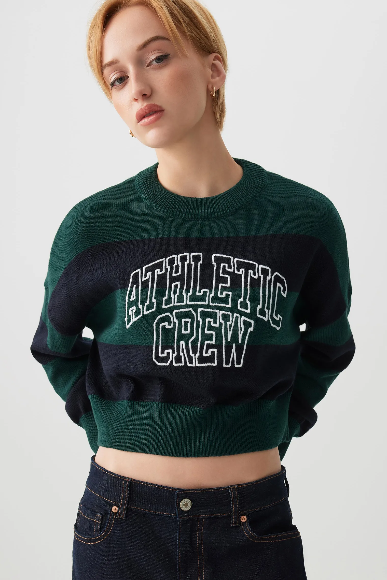 Striped Crop Sweater