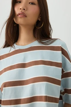 Striped Drop Shoulder T-Shirt