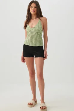 Striped Halter Tank Top