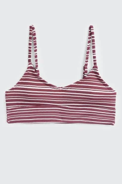 Striped Triangle Bikini Top