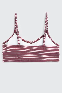 Striped Triangle Bikini Top