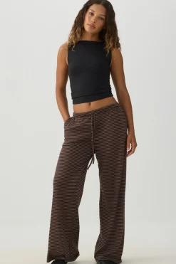 Striped Wide Leg Knit Pants