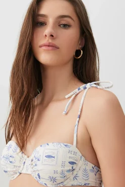 Summer Tile Print Bikini Top