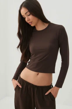 Super Soft Long Sleeve Crop T-Shirt