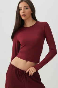 Super Soft Long Sleeve Crop T-Shirt