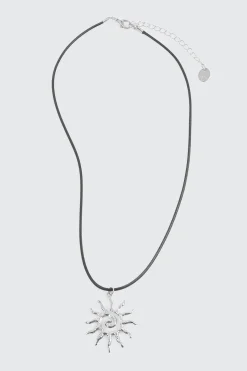 Swirl Sun Cord Necklace