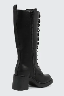 Tall Lace Up Knee High Boots