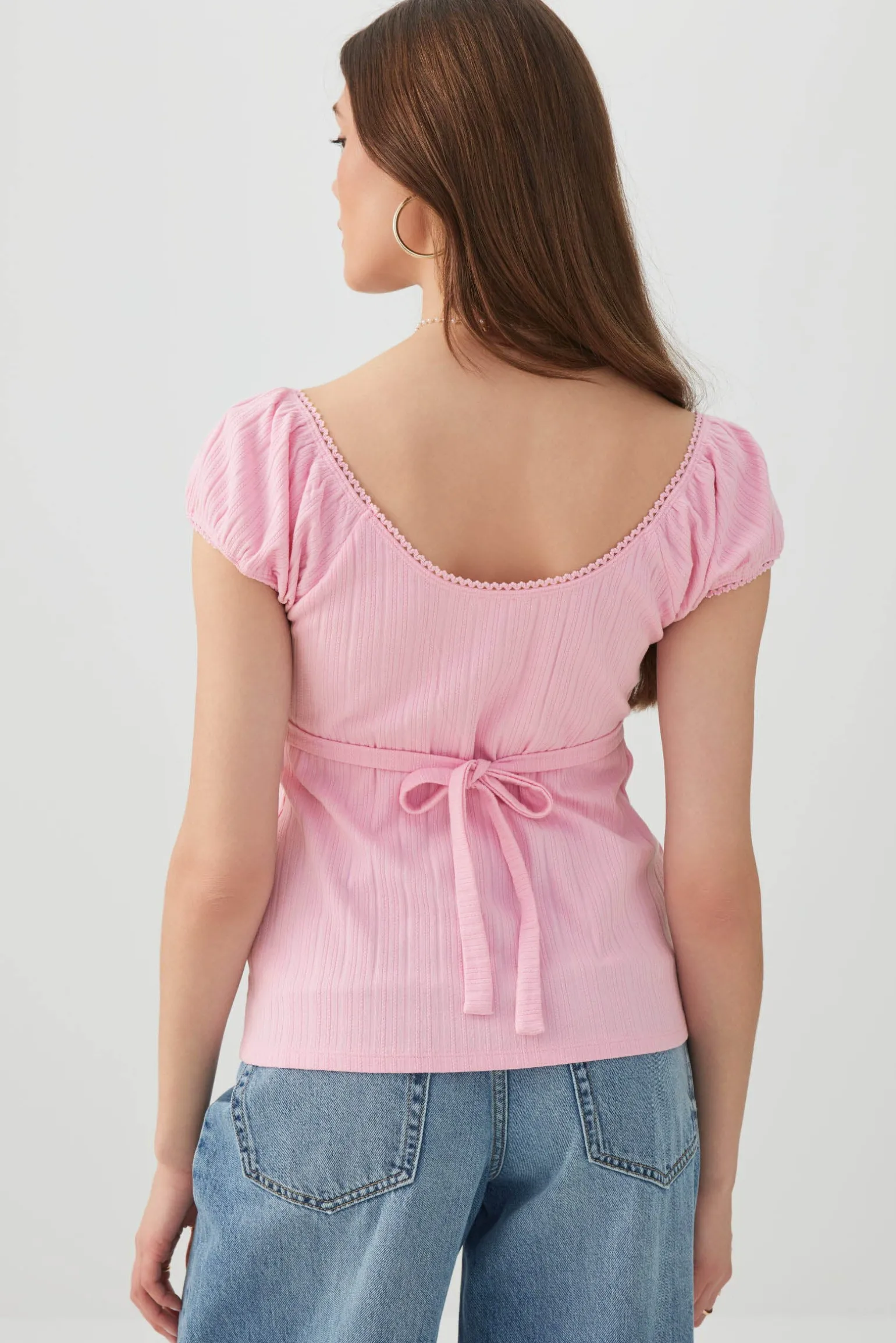 Textured A-Line Knit Top