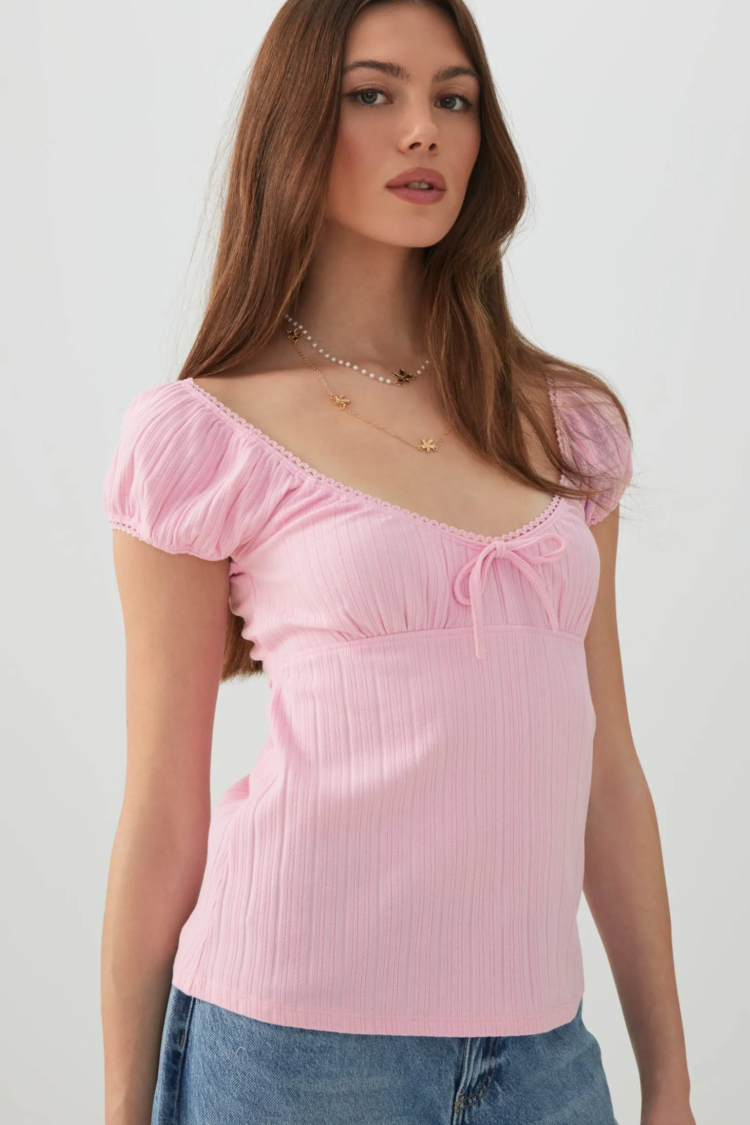 Textured A-Line Knit Top