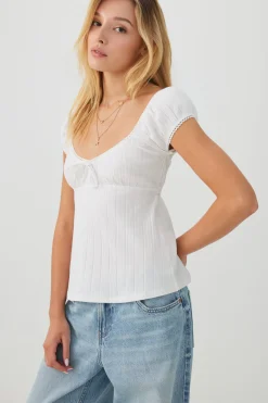 Textured A-Line Knit Top