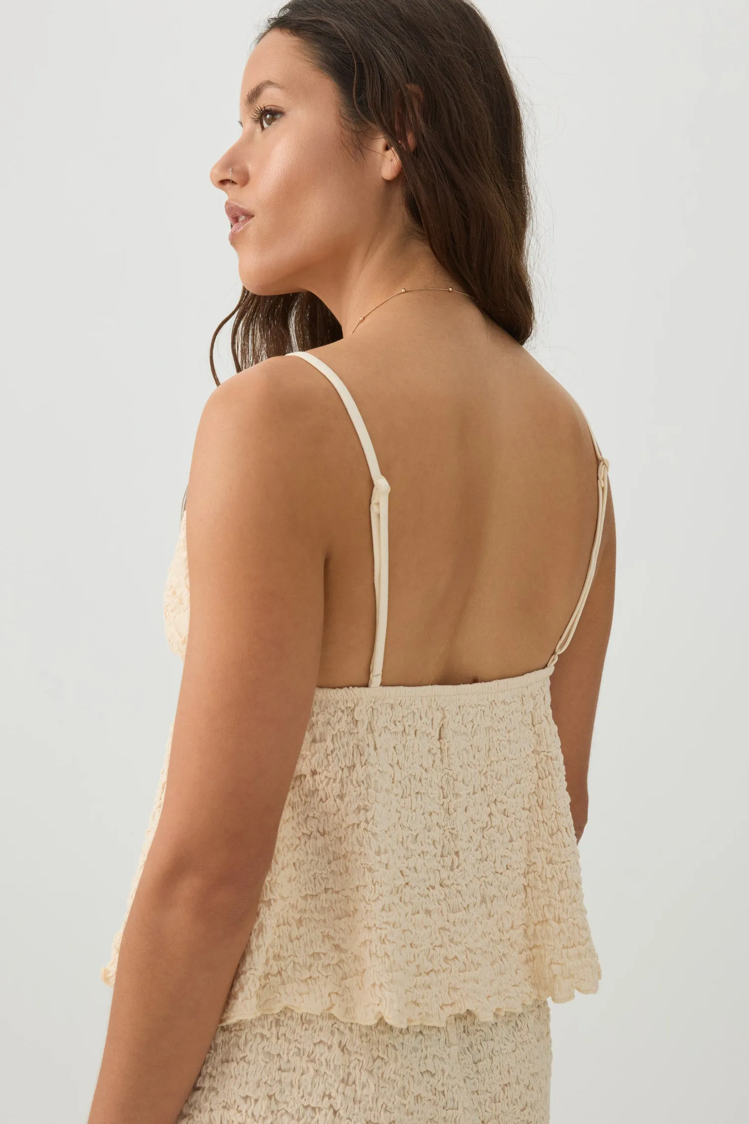 Textured Beaded Tank Top