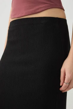 Textured Knit Maxi Skirt