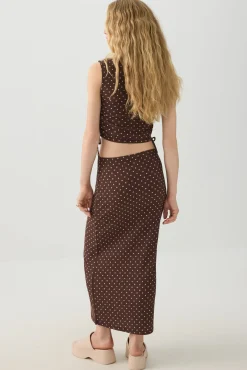 Textured Knit Maxi Skirt