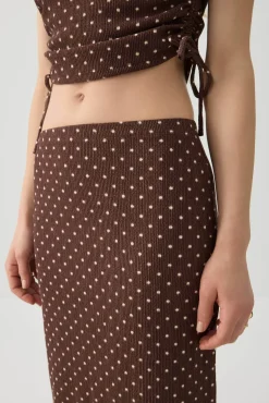 Textured Knit Maxi Skirt