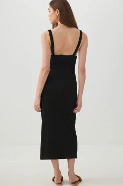 Textured Knit Midi Dress