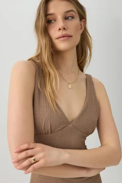 Textured Knit Midi Dress