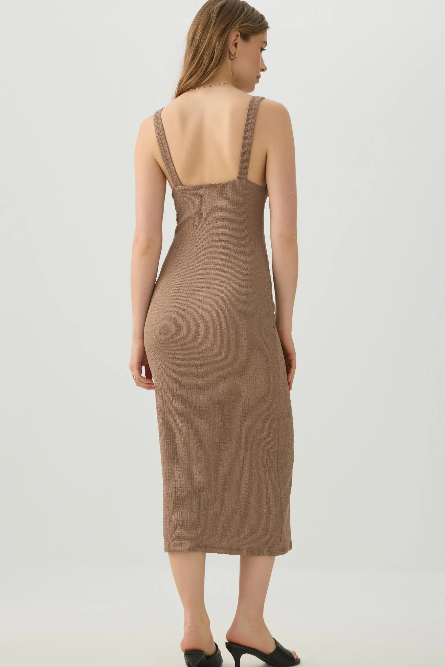 Textured Knit Midi Dress