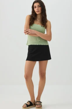 Textured Knit Mini Skort