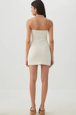 Textured Knit Mini Sweetheart Tube Dress