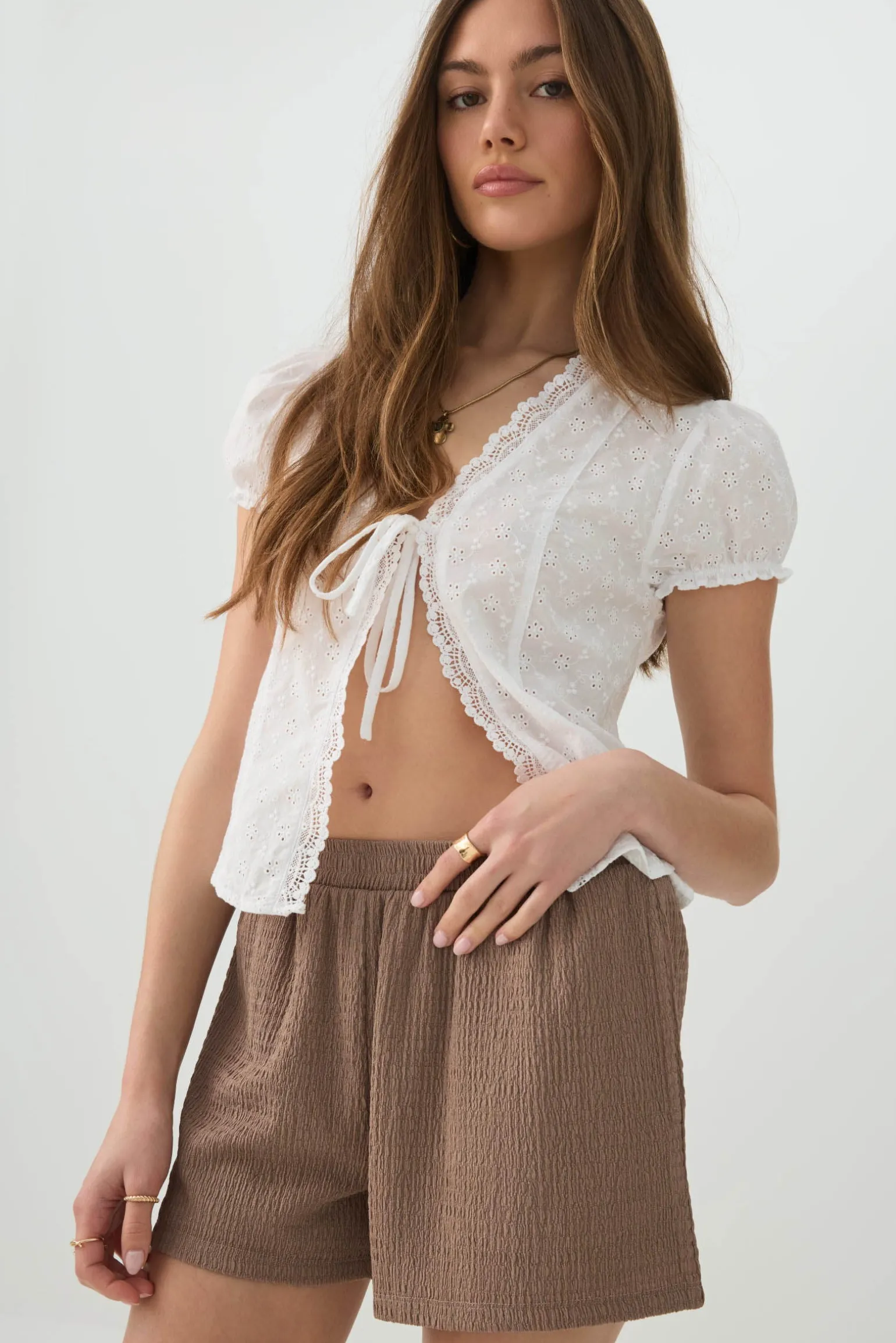Textured Knit Shorts