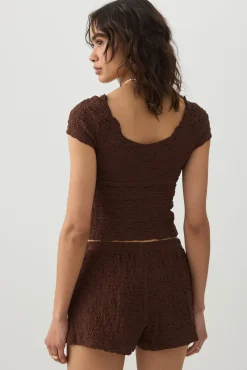 Textured Knit Shorts
