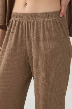 Textured knit Wide Leg Pants