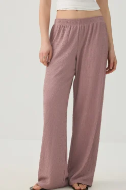 Textured knit Wide Leg Pants
