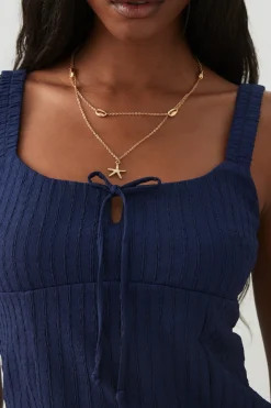 Textured Square Neck Tank Top