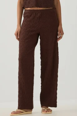 Textured Straight Leg Knit Pants