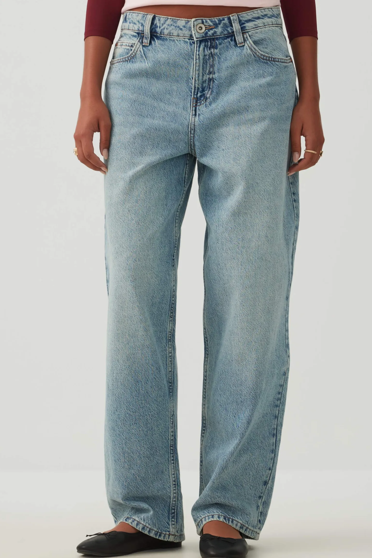 The Muse Fit Mid Rise Baggy Jean