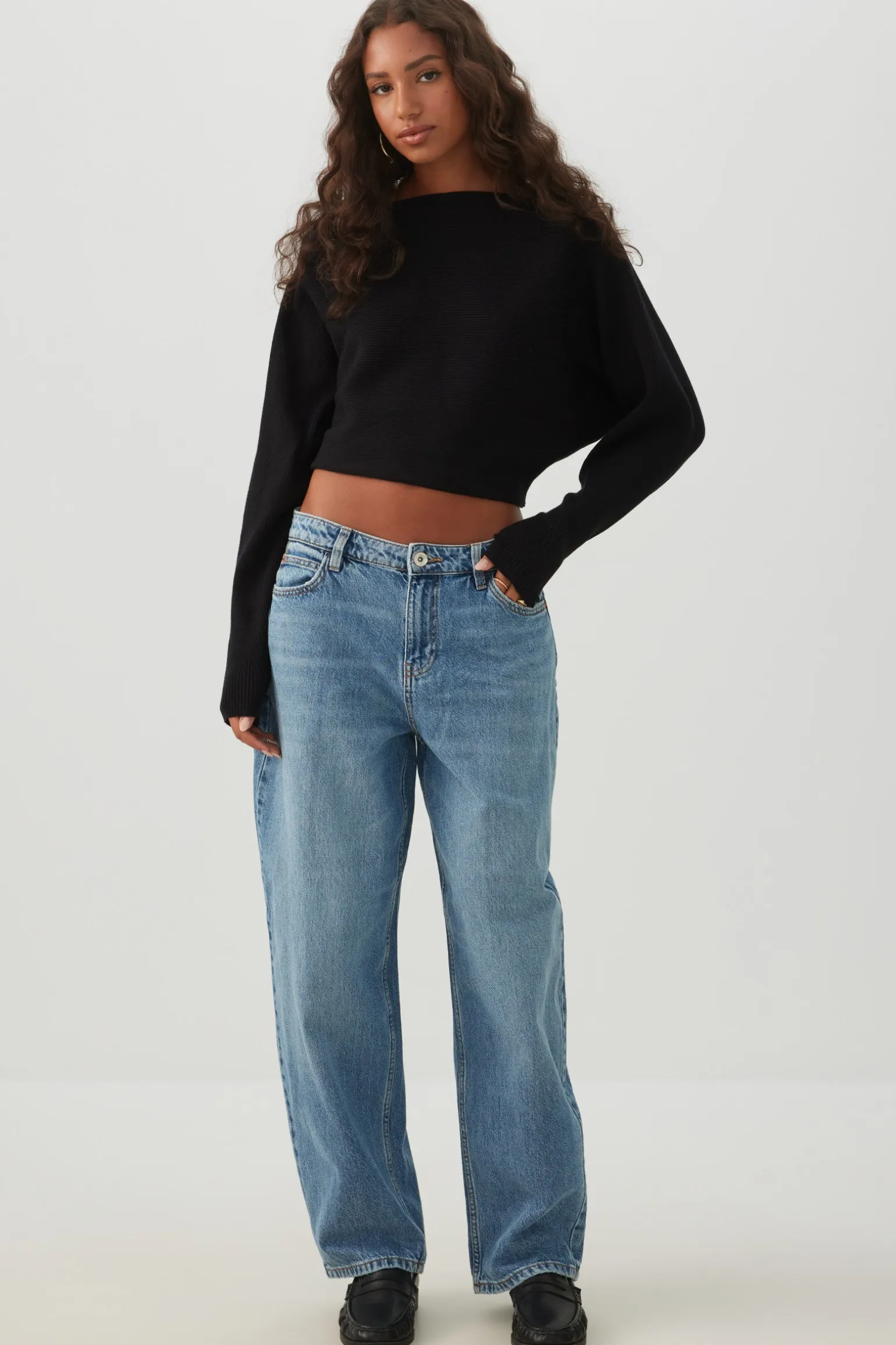 The Muse Fit Mid Rise Baggy Jean