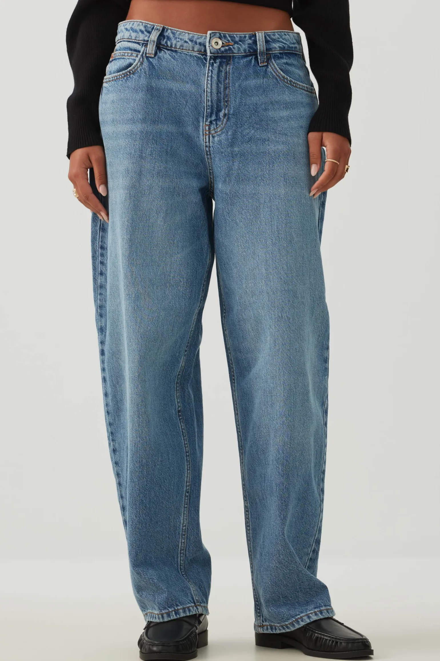 The Muse Fit Mid Rise Baggy Jean
