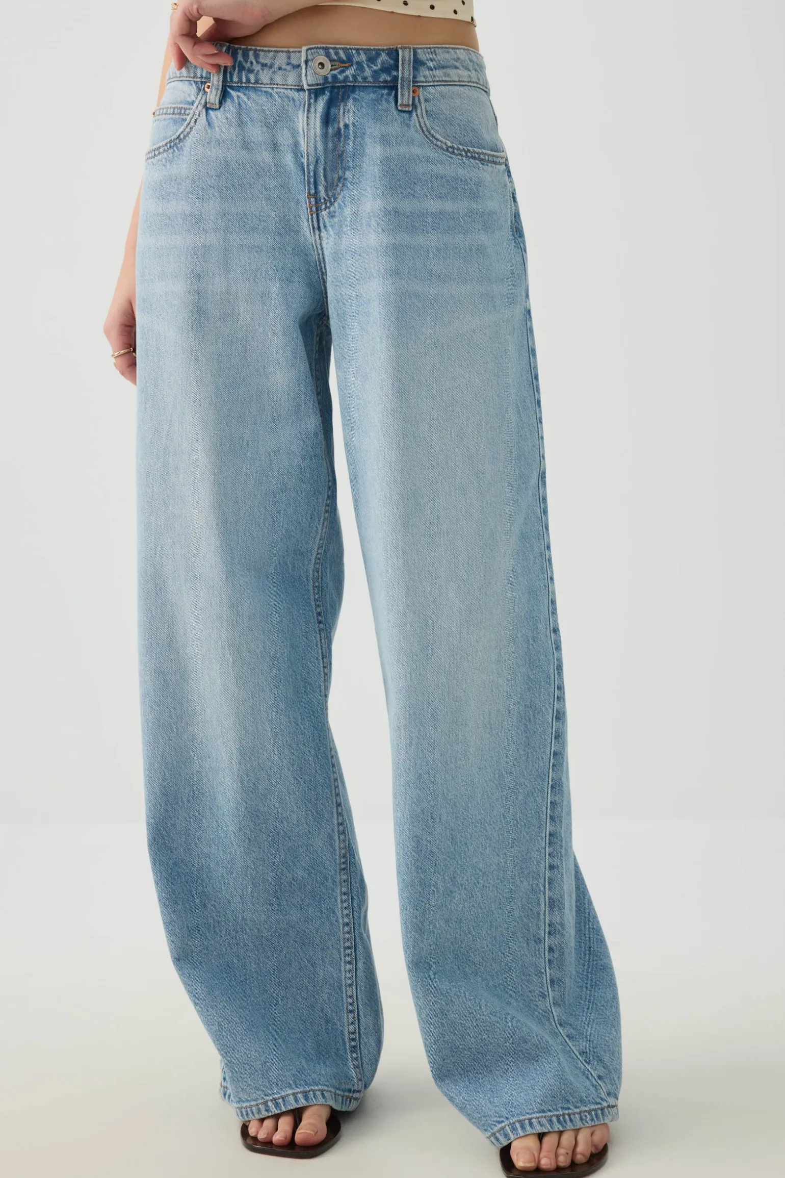 The Off-Duty Fit Low Rise Wide Leg Jean