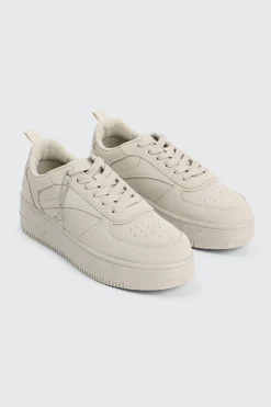 Thick Sole Court Sneakers with Charm