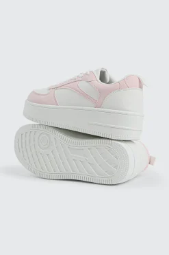 Thick Sole Court Sneakers with Charm