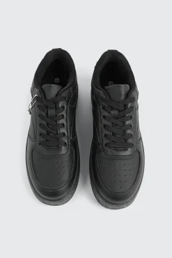 Thick Sole Court Sneakers with Charm