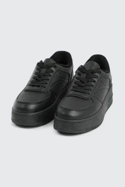 Thick Sole Court Sneakers with Charm