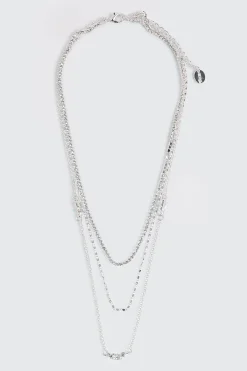 Three-Row Crystal Necklace