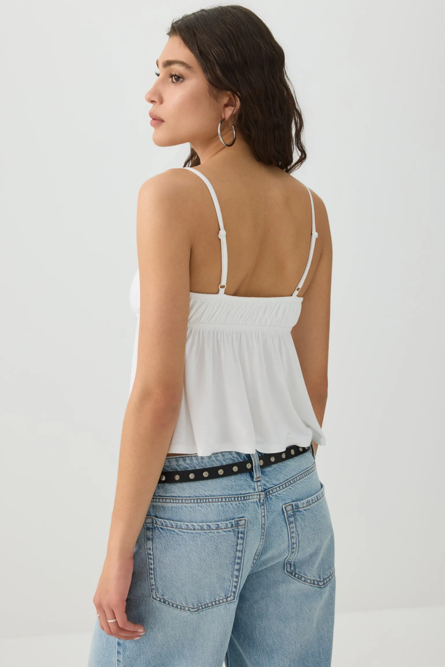 Tie Front Babydoll Tank