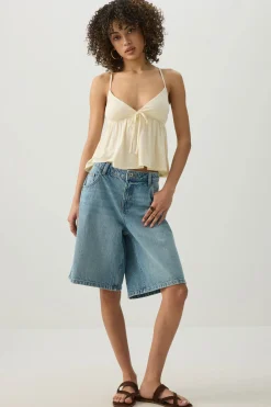 Tie Front Babydoll Tank