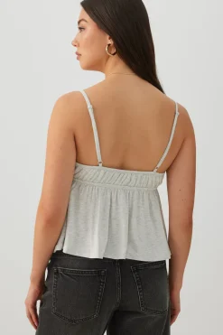 Tie Front Babydoll Tank Top