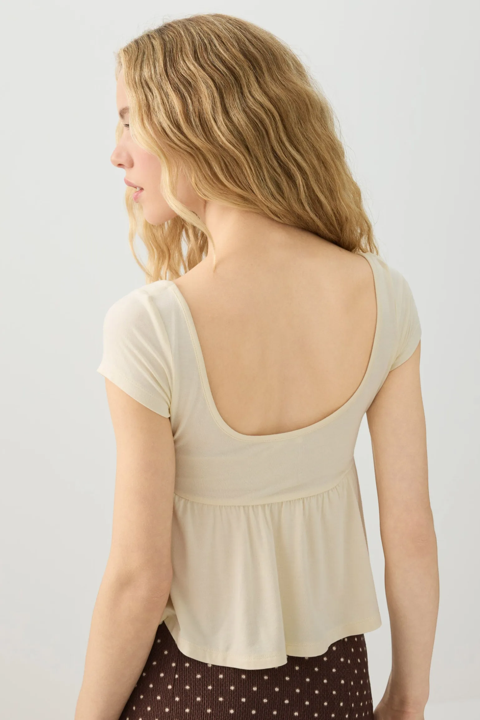 Tie-Front Babydoll Top