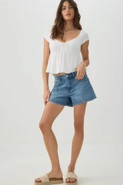 Tie-Front Babydoll Top