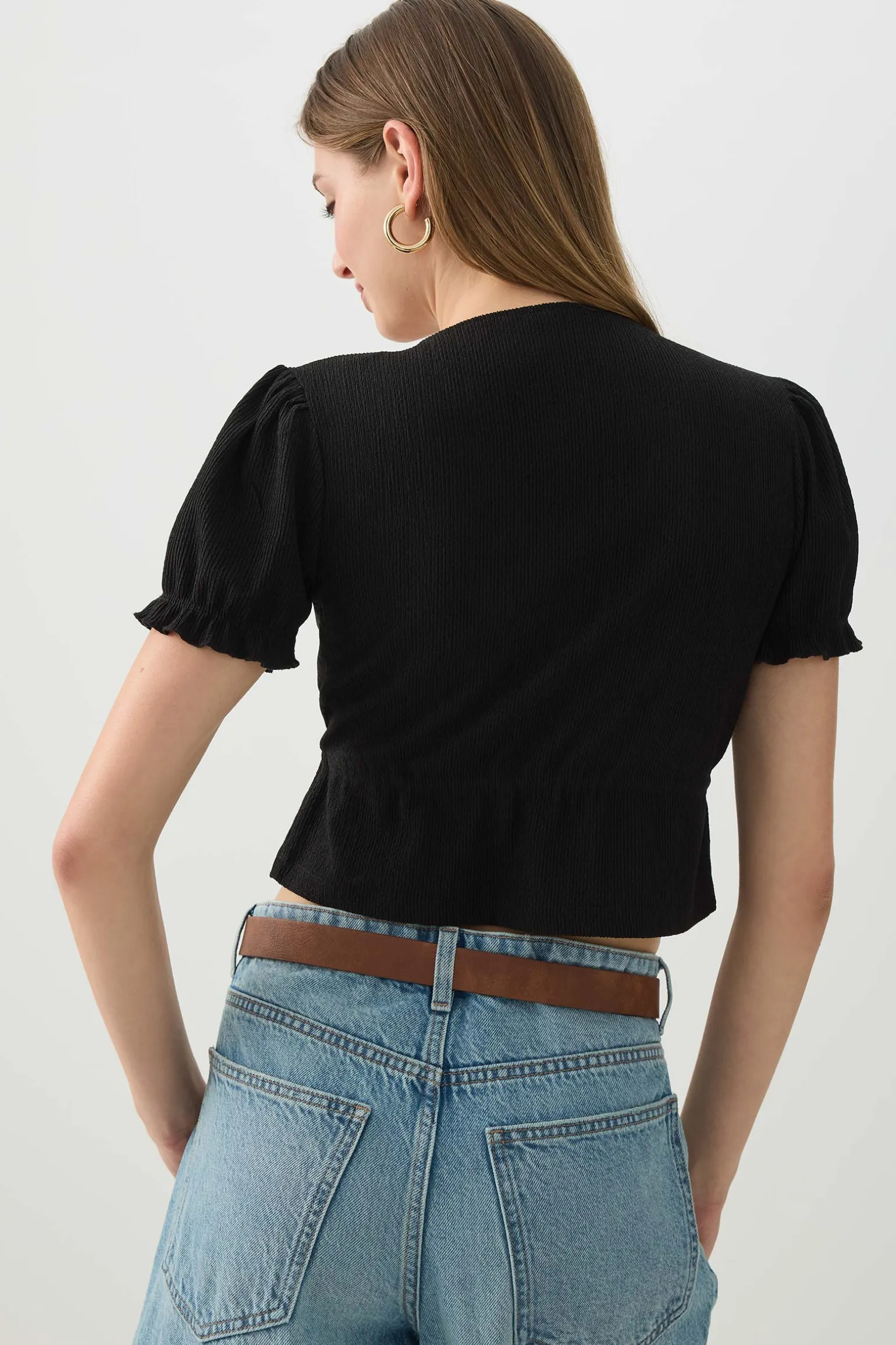 Tie Front Cropped Cardi