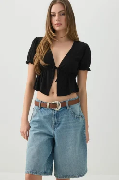 Tie Front Cropped Cardi