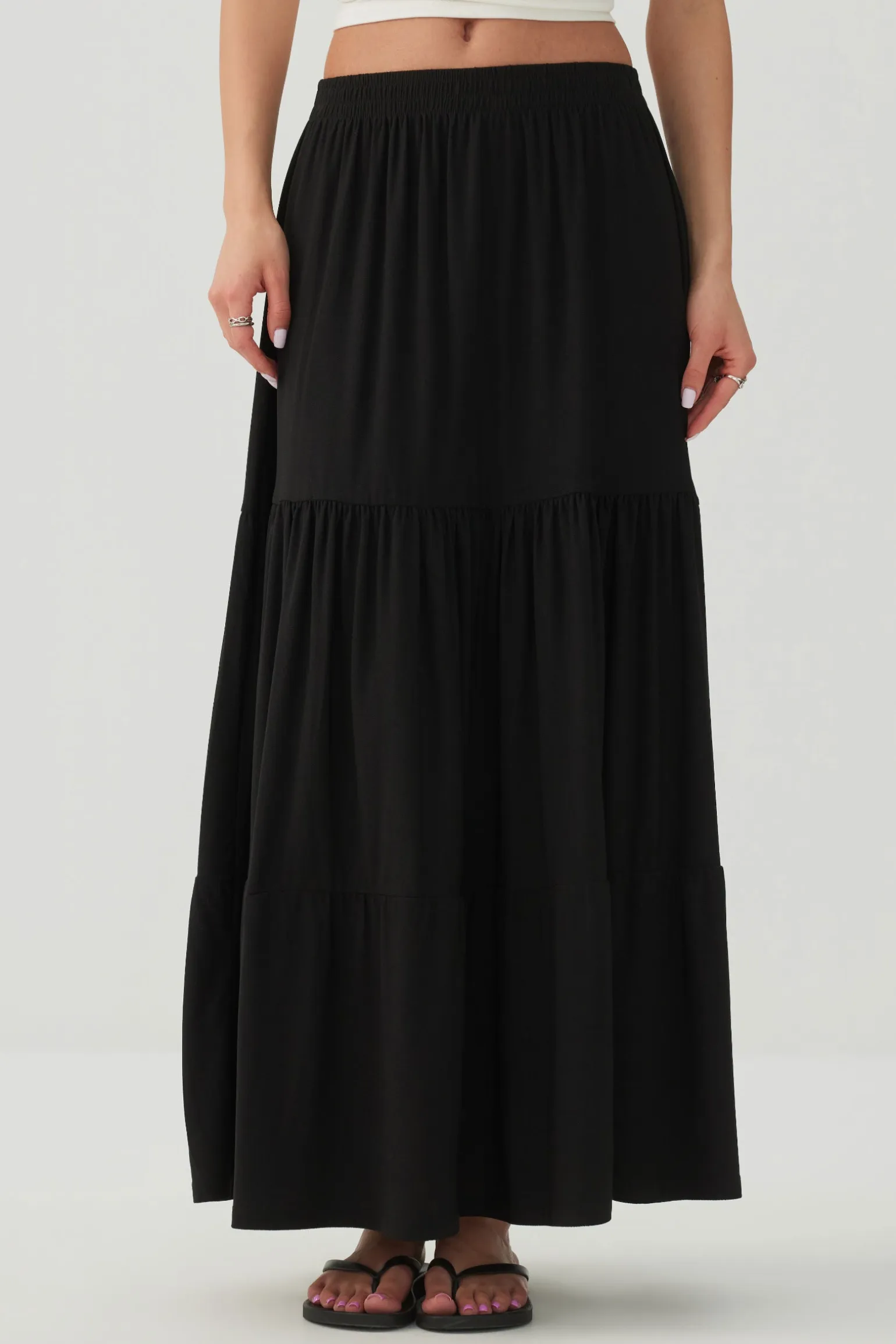 Tiered Maxi Skirt