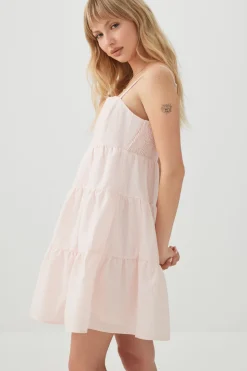 Tiered Square Neck Mini Dress