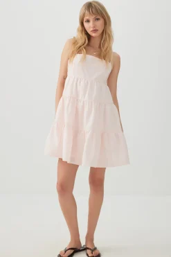 Tiered Square Neck Mini Dress