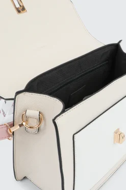 Top Handle Square Bag with Scarf Detail