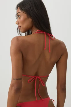 Triangle Bikini Top with Charm Detail